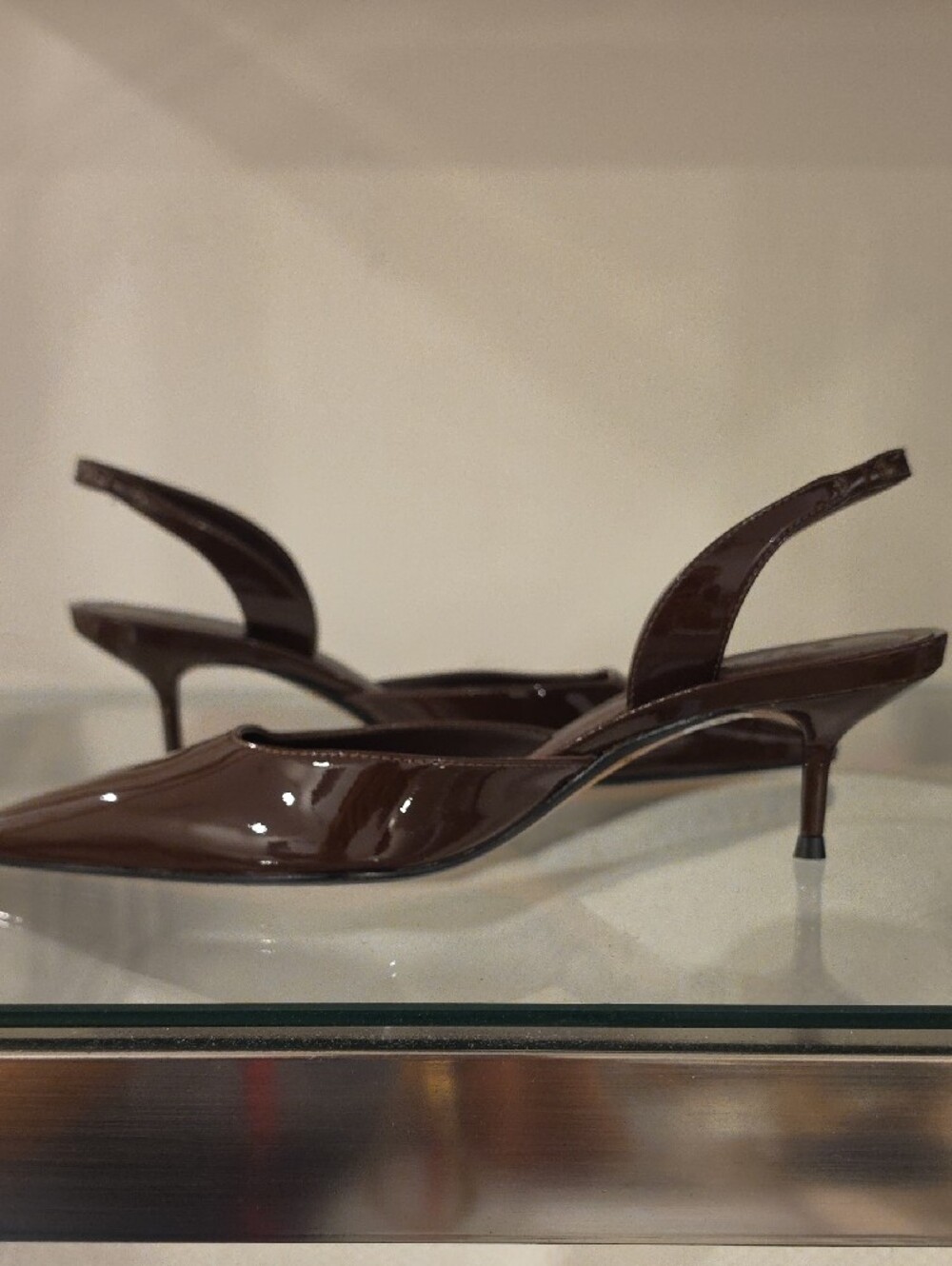 SCHUTZ women’s Patent leather Slingback Pump in Brown size 6. New in box - Picture 9 of 10